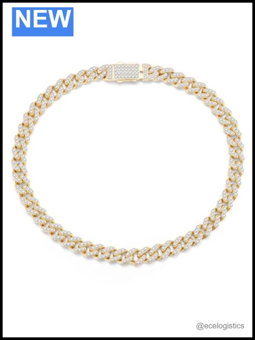 14k Gold Plated 925 Sterling Silver Cuban Link Bracelet
